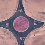 Roundabout in desert
