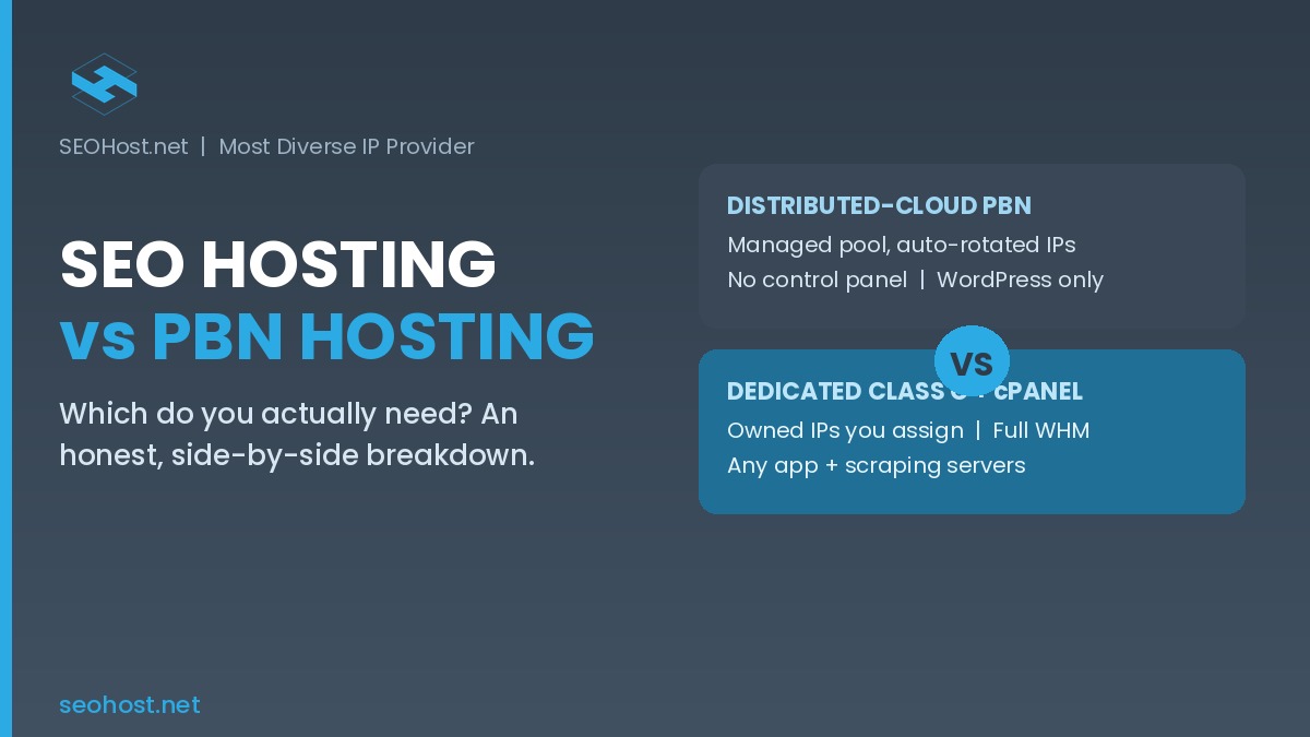 SEO Hosting vs PBN Hosting: Which Do You Actually Need?